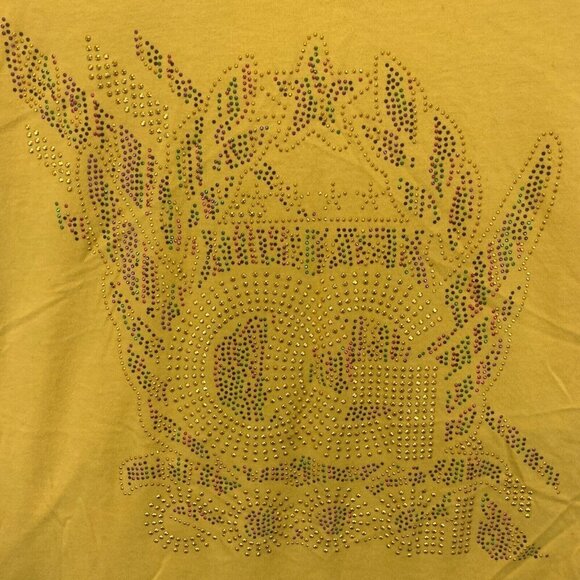 COOGI Zip Up Hoodie Jacket & T-Shirt Set Womens 2X Rhinestone Yellow Vintage Y2K - Picture 6 of 16